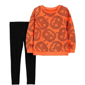 Carter’s 2-Piece Halloween Pumpkin Top & Legging Set